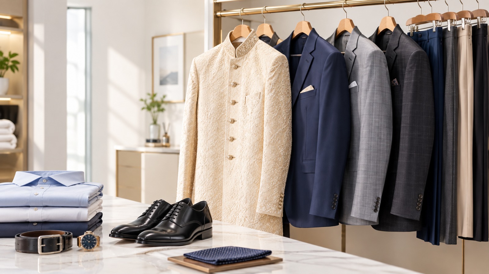 Sherwanis, Suits, Blazers & Formal Trousers