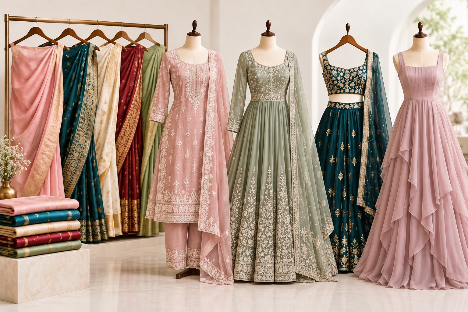 Silk Dresses, Anarkalis & Festive Wear